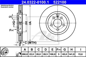 Bromsskiva, Framaxel, seat toledo i, vw corrado, golf iii, passat b3/b4, passat b3/b4 variant, vento