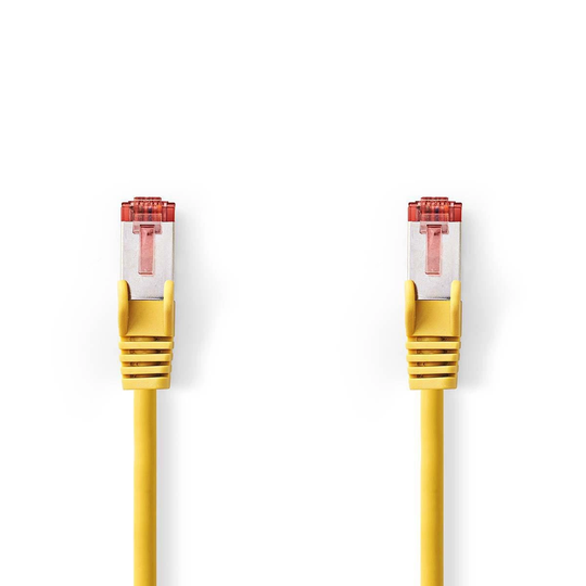 Cat 6 kabel | RJ45 hane | RJ45 hane | S/FTP | 0.15 m | Rund | LSZH | Gul | Plastpåse