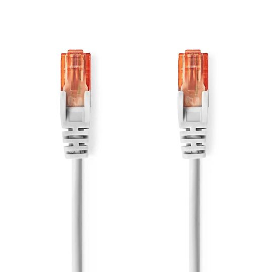 Cat 6 kabel | RJ45 hane | RJ45 hane | U/UTP | 2.00 m | Rund | PVC | Grå | Kuvert
