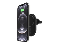 Belkin BOOST CHARGE - Trådlös laddningshållare för bil + bilströmsadapter - 10 Watt - svart - för Apple iPhone 12, 12 mini, 12 Pro, 12 Pro Max, 13, 13 mini, 13 Pro, 13 Pro Max