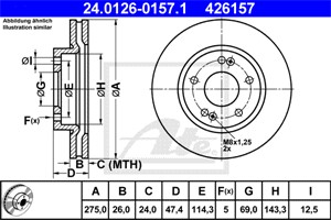 Bromsskiva, Framaxel, hyundai elantra sedan iv, 51712-2H000
