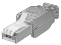 Goobay 38293, RJ45 hane (8P8C), Grå, Hvid, Plast, Cat6, U/FTP (STP), Guld