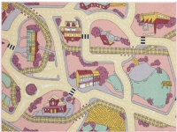 Bil Legetæppe Playtime Pink Sand 95 x 133 cm