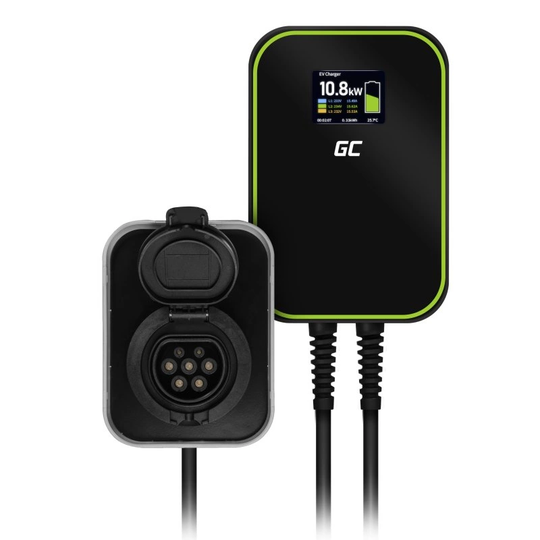 Green Cell Laddbox / Elbilsladdare med Typ 2-uttag, 22kW