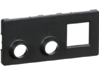 LK FUGA skydd för antennuttag TV/R + RJ45, typ TD301, TD304 och TD312, 2 moduler, träkolgrått