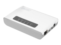 DIGITUS - Server för trådlösa enheter - 2 portar - 100Mb LAN, USB 2.0 - Wi-Fi - 2.4 GHz