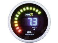 raid hp 660501 Bil indbygningsinstrument Olietryk-visning måleområde 0 - 7 bar NightFlight Digital Blue Blå, Hvid 52 mm